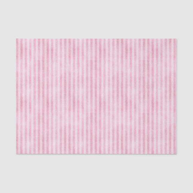 Distressed Pink Stipes Tissue Paper (Front)