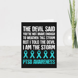 Distressed Post Traumatic Stress Ptsd Awareness  Card