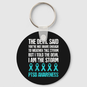 Distressed Post Traumatic Stress Ptsd Awareness Keychain