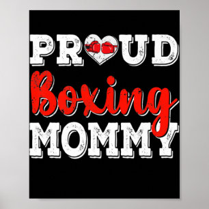 Distressed Proud Boxing Mommy Happy Mother's Day  Poster