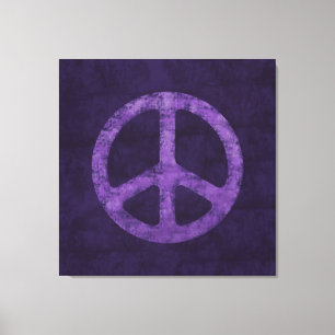 Distressed Purple Peace Sign