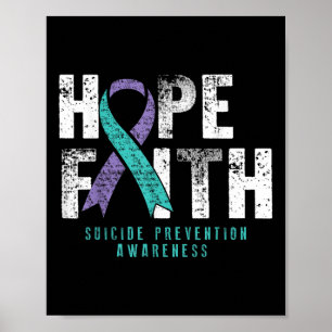Distressed Quote Faith Hope Suicide Prevention Awa Poster