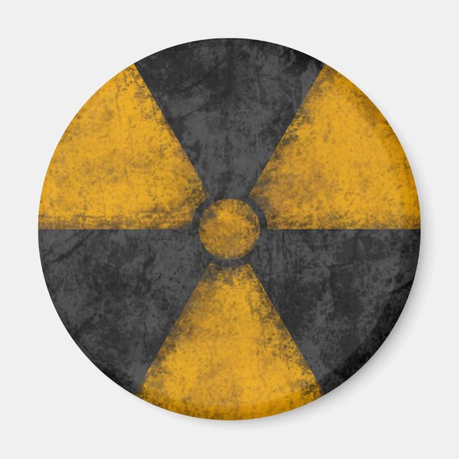 Distressed Radiation Symbol Magnet (Front)