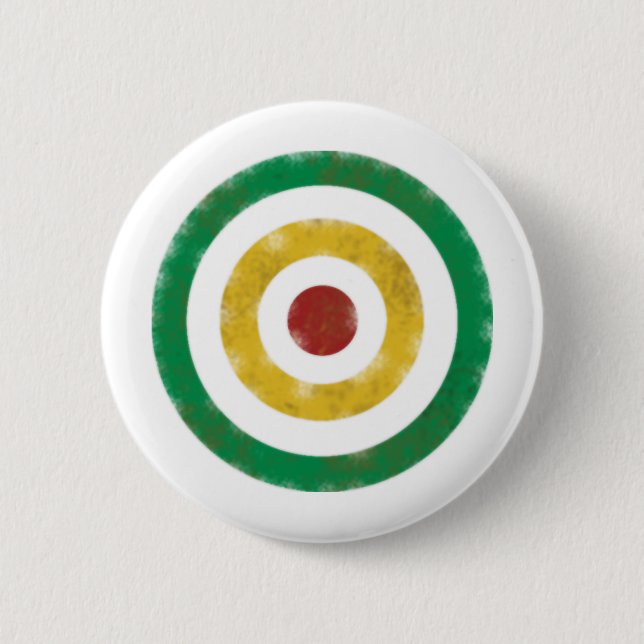 Distressed Rasta Rings 2 Inch Round Button (Front)