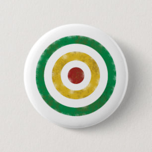 Distressed Rasta Rings 2 Inch Round Button