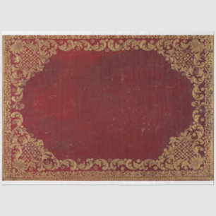 Distressed Red Book Cover Decoupage Sheet