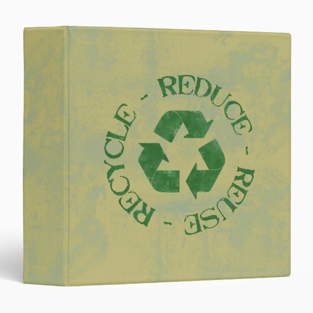 Distressed Reduce Reuse Recycle Binder (Front/Spine)
