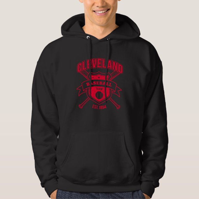 Distressed Retro Look Indian Tribe Tailgate Gameda Hoodie (Front)