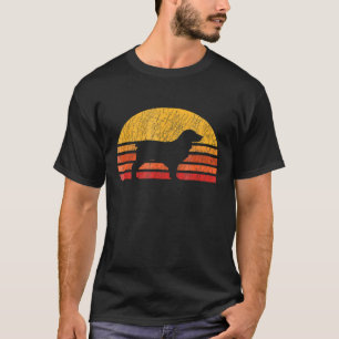 Distressed Retro Sun Silhouette Boykin Spaniel T-Shirt