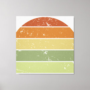 Distressed Retro Sunset Canvas Print