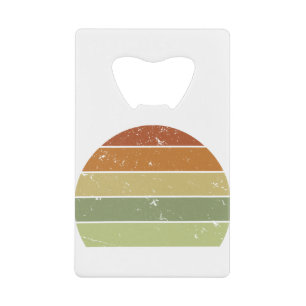 Distressed Retro Sunset Credit Card Bottle Opener