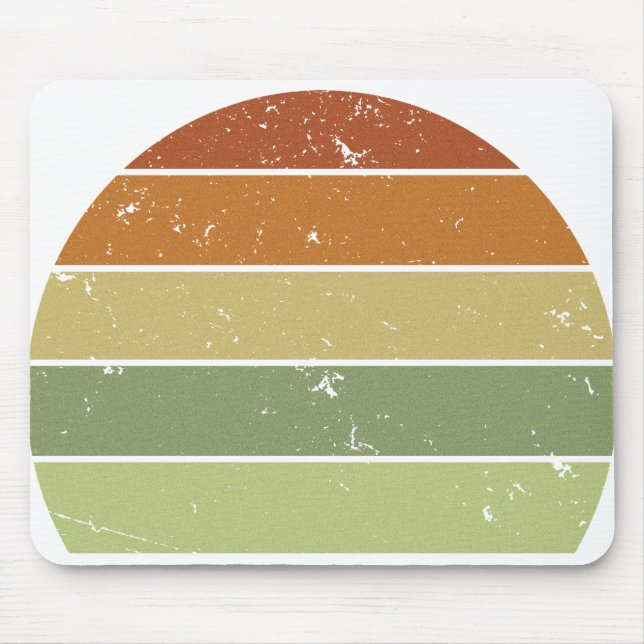 Distressed Retro Sunset Mouse Pad (Front)