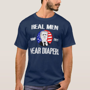 Distressed Retro Vintage Real Men Wear Diapers 202 T-Shirt
