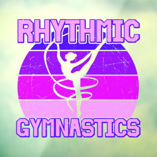Distressed Rhythmic Gymnastics Window Cling