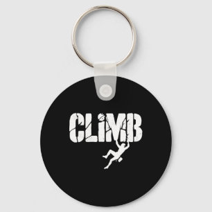 Distressed Rock Climbing Climb Design For Climbers Keychain
