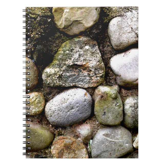 Distressed Rocks stones fieldstone pattern Notebook (Front)
