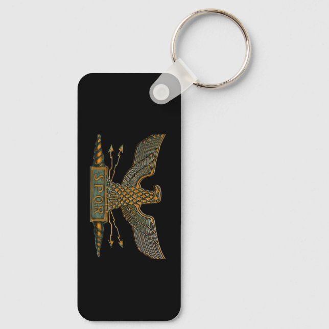 Distressed Roman Eagle Aquila Keychain (Back)