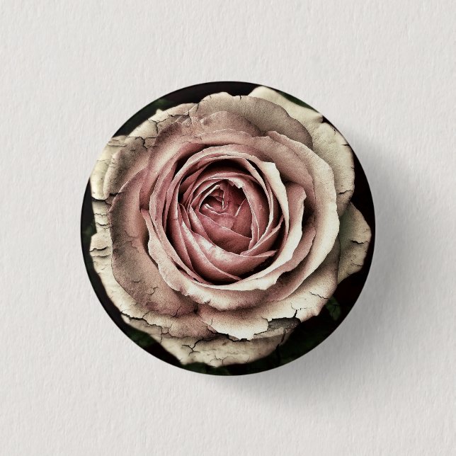 Distressed Rose - Button (Front)