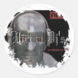 Distressed Round Stickers