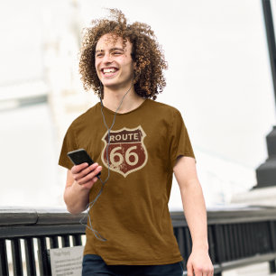 Distressed Route 66   Retro   Vintage T-Shirt