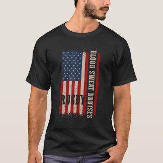 Distressed Rugby 4th of July USA Rugby American Fl T-Shirt