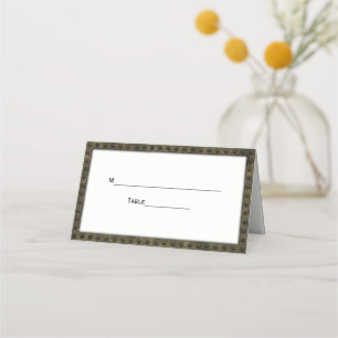 Distressed Rusted Riveted Metal Frame Escort Cards