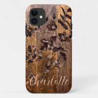 Distressed Rustic Wood grain, country roses