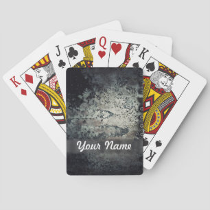 Distressed rusty metal playing cards