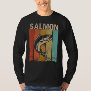 Distressed Salmon Men Women Kid Cute Salmon Retr T-Shirt
