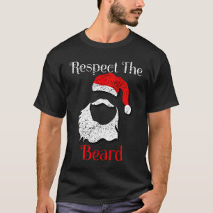 Distressed Santa Claus Respect The Beard T-Shirt