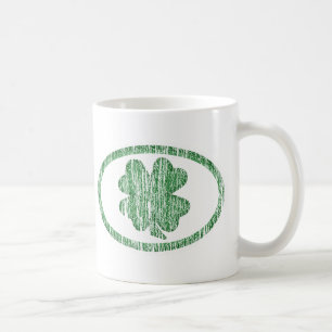 Distressed Shamrock Coffee Mug