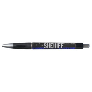 Distressed Sheriff Police Flag Pen