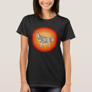 Distressed Siberian Husky Dog Retro Style T-Shirt