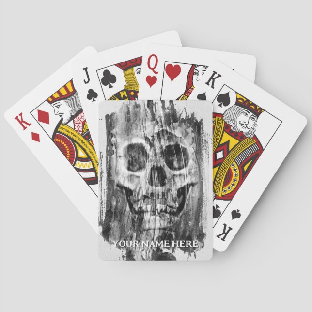 Distressed skull playing cards (Back)