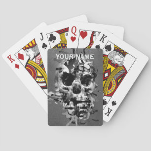 Distressed skull  playing cards