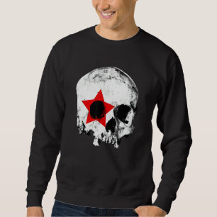 Distressed Skull Punk Goth Aesthetic Grunge Graphi Sweatshirt