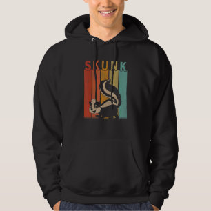 Distressed Skunk Men Women Kid Cute Skunk Retro Hoodie
