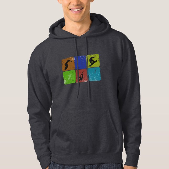 Distressed Snowboarding hoodie (Front)