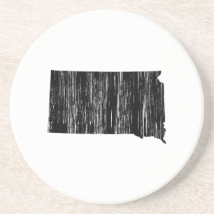 Distressed South Dakota State Outline Coaster