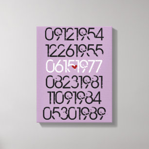 Distressed Special Dates Canvas Print