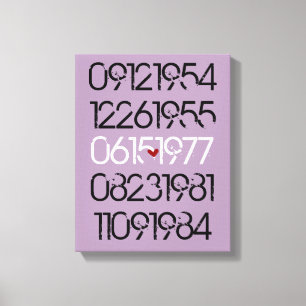 Distressed Special Dates Canvas Print