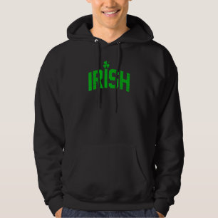 Distressed St Patrick's Day Lucky Irish Clover Men Hoodie