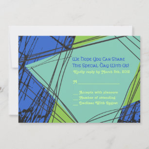 Distressed Stars Bar Bat Mitzvah Invitation Reply
