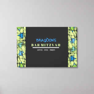 DISTRESSED STARS Bar Bat Mitzvah Sign In Board