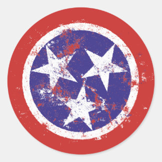 Distressed State Flag Of Tennessee Stickers