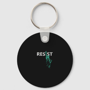 Distressed Statue Of Liberty Resist Keychain