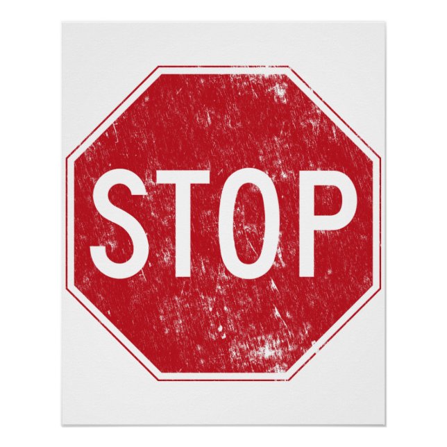 Distressed Stop Sign (Front)