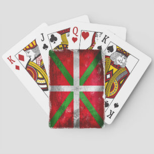 Distressed style Basque flag: Ikurriña, Playing Cards