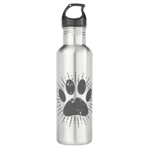 Distressed Sunbeam Dog Paw Print 710 Ml Water Bottle