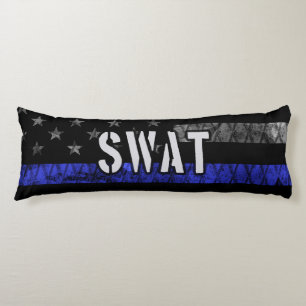 Distressed SWAT Police Flag Body Pillow